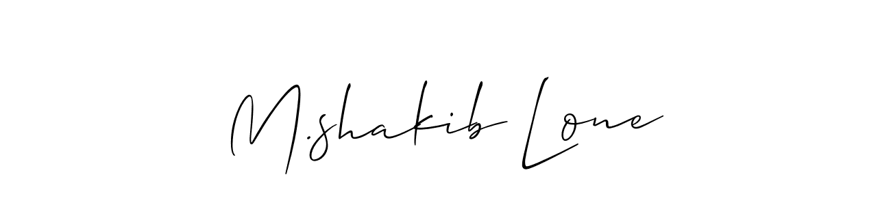 How to make M.shakib Lone signature? Allison_Script is a professional autograph style. Create handwritten signature for M.shakib Lone name. M.shakib Lone signature style 2 images and pictures png