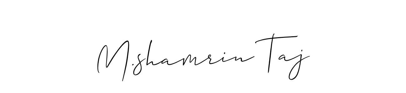 Once you've used our free online signature maker to create your best signature Allison_Script style, it's time to enjoy all of the benefits that M.shamrin Taj name signing documents. M.shamrin Taj signature style 2 images and pictures png