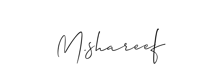 Best and Professional Signature Style for M.shareef. Allison_Script Best Signature Style Collection. M.shareef signature style 2 images and pictures png