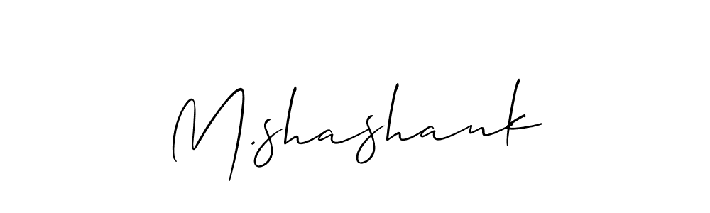 Allison_Script is a professional signature style that is perfect for those who want to add a touch of class to their signature. It is also a great choice for those who want to make their signature more unique. Get M.shashank name to fancy signature for free. M.shashank signature style 2 images and pictures png