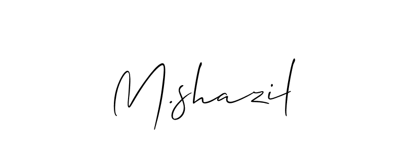 Make a beautiful signature design for name M.shazil. Use this online signature maker to create a handwritten signature for free. M.shazil signature style 2 images and pictures png