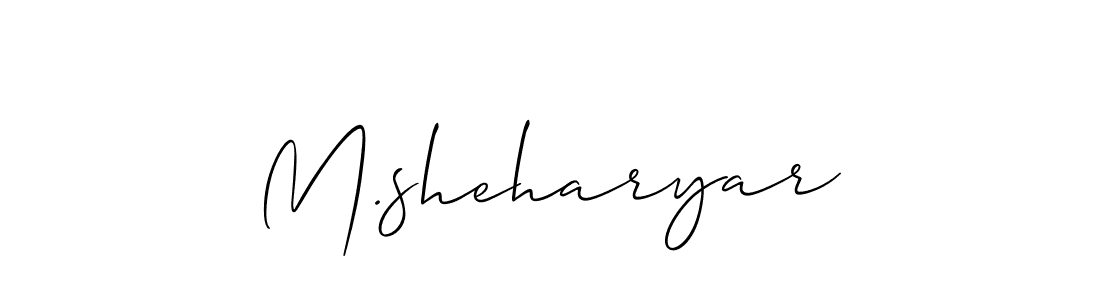 M.sheharyar stylish signature style. Best Handwritten Sign (Allison_Script) for my name. Handwritten Signature Collection Ideas for my name M.sheharyar. M.sheharyar signature style 2 images and pictures png