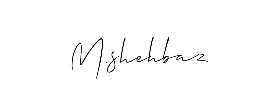 Create a beautiful signature design for name M.shehbaz. With this signature (Allison_Script) fonts, you can make a handwritten signature for free. M.shehbaz signature style 2 images and pictures png