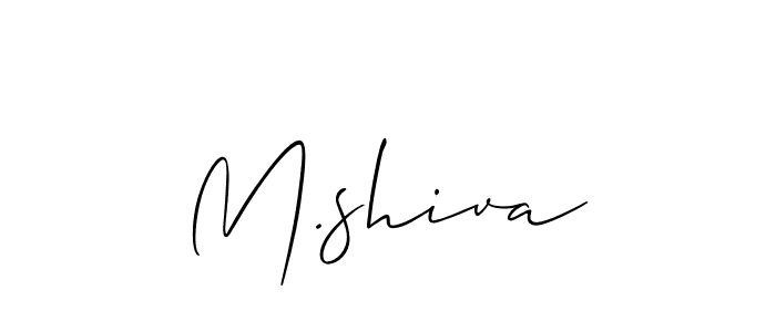 Also You can easily find your signature by using the search form. We will create M.shiva name handwritten signature images for you free of cost using Allison_Script sign style. M.shiva signature style 2 images and pictures png