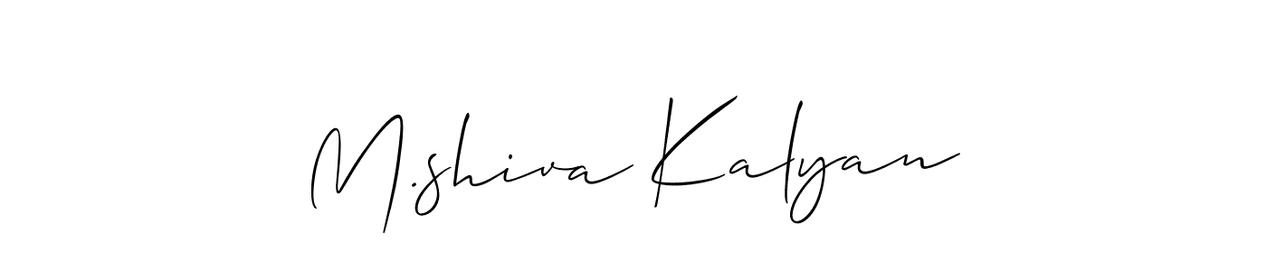 You can use this online signature creator to create a handwritten signature for the name M.shiva Kalyan. This is the best online autograph maker. M.shiva Kalyan signature style 2 images and pictures png