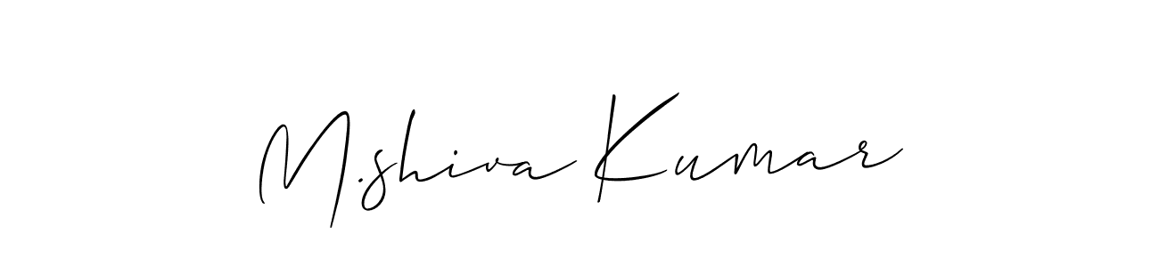 Similarly Allison_Script is the best handwritten signature design. Signature creator online .You can use it as an online autograph creator for name M.shiva Kumar. M.shiva Kumar signature style 2 images and pictures png