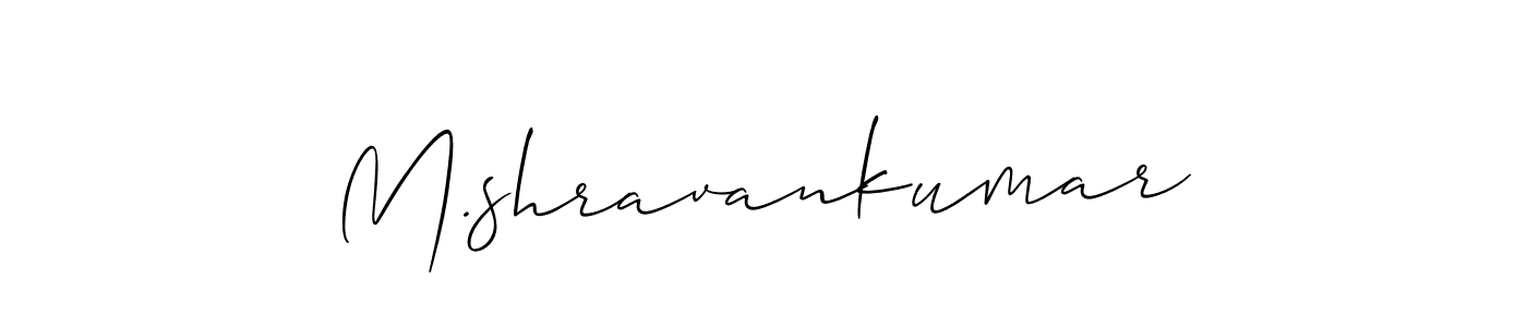 M.shravankumar stylish signature style. Best Handwritten Sign (Allison_Script) for my name. Handwritten Signature Collection Ideas for my name M.shravankumar. M.shravankumar signature style 2 images and pictures png