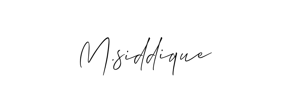 How to make M.siddique name signature. Use Allison_Script style for creating short signs online. This is the latest handwritten sign. M.siddique signature style 2 images and pictures png