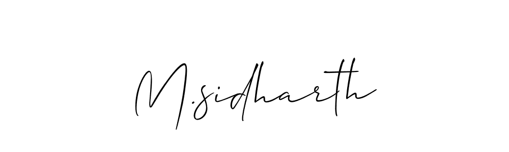 Once you've used our free online signature maker to create your best signature Allison_Script style, it's time to enjoy all of the benefits that M.sidharth name signing documents. M.sidharth signature style 2 images and pictures png