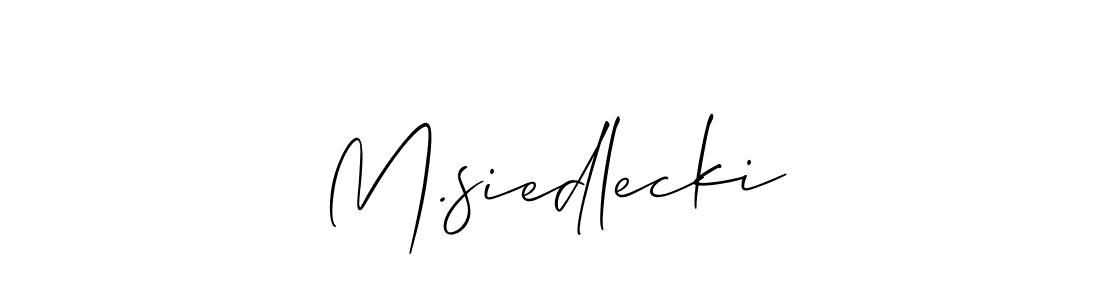 if you are searching for the best signature style for your name M.siedlecki. so please give up your signature search. here we have designed multiple signature styles  using Allison_Script. M.siedlecki signature style 2 images and pictures png
