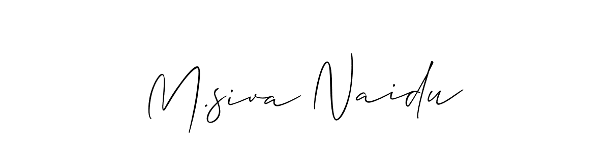 Similarly Allison_Script is the best handwritten signature design. Signature creator online .You can use it as an online autograph creator for name M.siva Naidu. M.siva Naidu signature style 2 images and pictures png