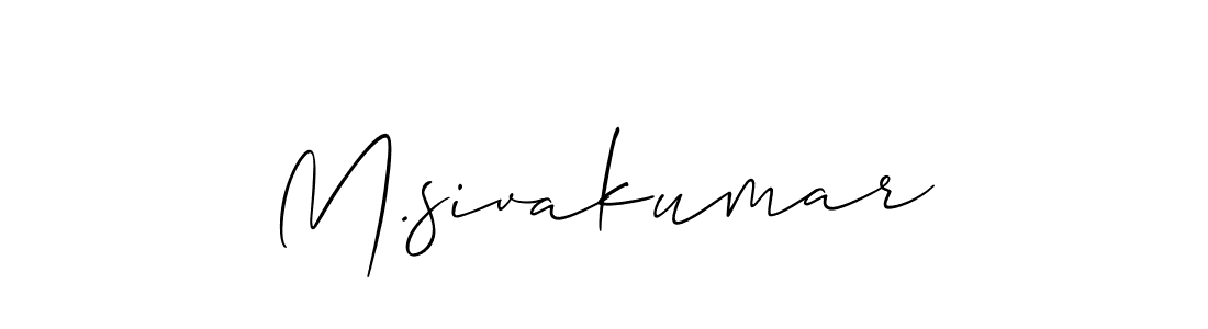 It looks lik you need a new signature style for name M.sivakumar. Design unique handwritten (Allison_Script) signature with our free signature maker in just a few clicks. M.sivakumar signature style 2 images and pictures png