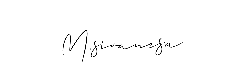 Allison_Script is a professional signature style that is perfect for those who want to add a touch of class to their signature. It is also a great choice for those who want to make their signature more unique. Get M.sivanesa name to fancy signature for free. M.sivanesa signature style 2 images and pictures png