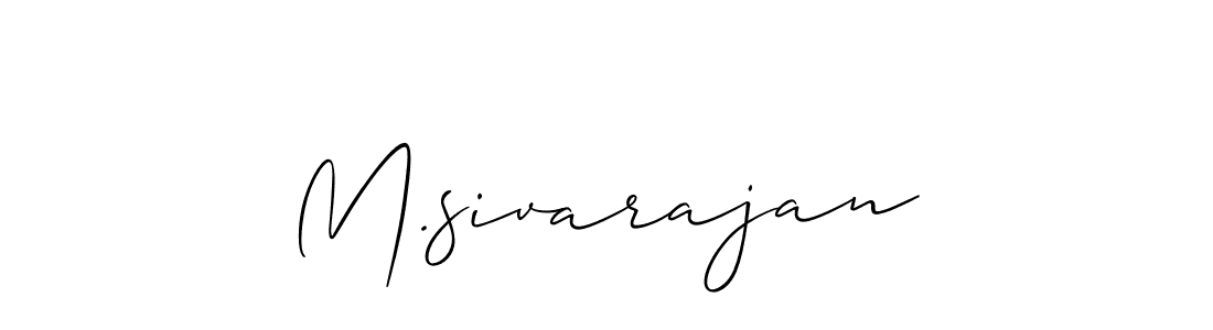 M.sivarajan stylish signature style. Best Handwritten Sign (Allison_Script) for my name. Handwritten Signature Collection Ideas for my name M.sivarajan. M.sivarajan signature style 2 images and pictures png