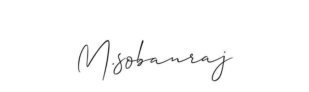 How to make M.sobanraj name signature. Use Allison_Script style for creating short signs online. This is the latest handwritten sign. M.sobanraj signature style 2 images and pictures png