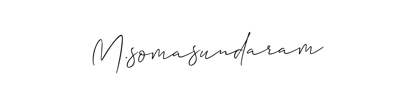 Make a beautiful signature design for name M.somasundaram. Use this online signature maker to create a handwritten signature for free. M.somasundaram signature style 2 images and pictures png