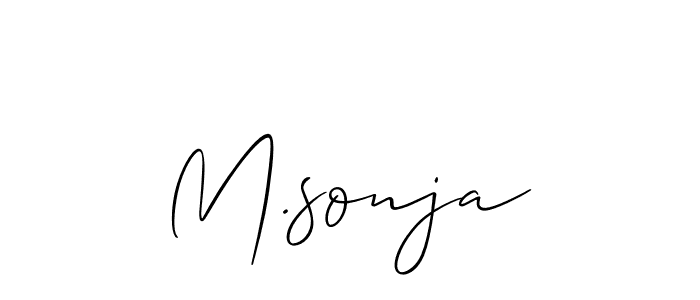 Also You can easily find your signature by using the search form. We will create M.sonja name handwritten signature images for you free of cost using Allison_Script sign style. M.sonja signature style 2 images and pictures png