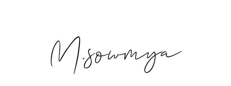 It looks lik you need a new signature style for name M.sowmya. Design unique handwritten (Allison_Script) signature with our free signature maker in just a few clicks. M.sowmya signature style 2 images and pictures png