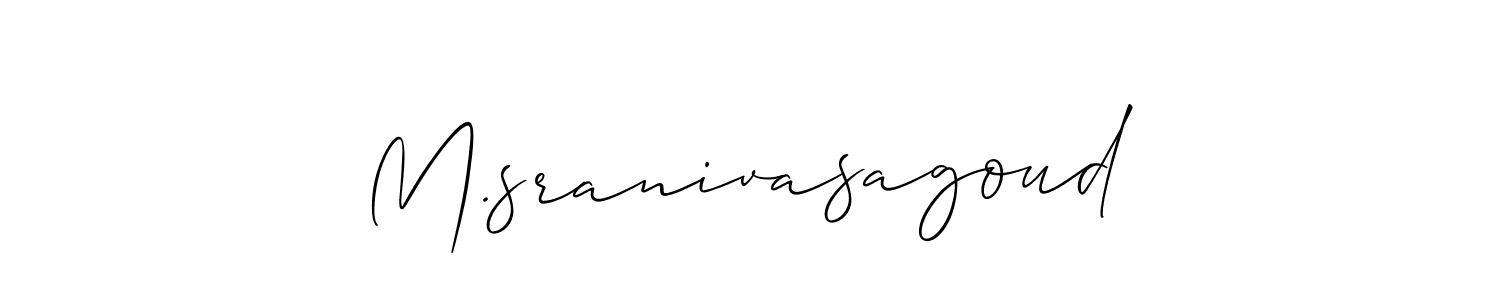 How to Draw M.sranivasagoud signature style? Allison_Script is a latest design signature styles for name M.sranivasagoud. M.sranivasagoud signature style 2 images and pictures png