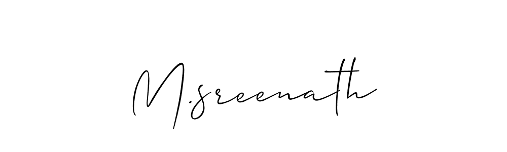 Create a beautiful signature design for name M.sreenath. With this signature (Allison_Script) fonts, you can make a handwritten signature for free. M.sreenath signature style 2 images and pictures png