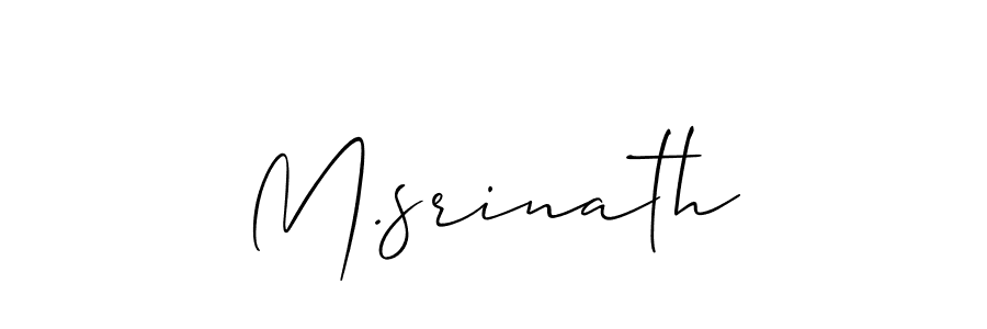 Also we have M.srinath name is the best signature style. Create professional handwritten signature collection using Allison_Script autograph style. M.srinath signature style 2 images and pictures png