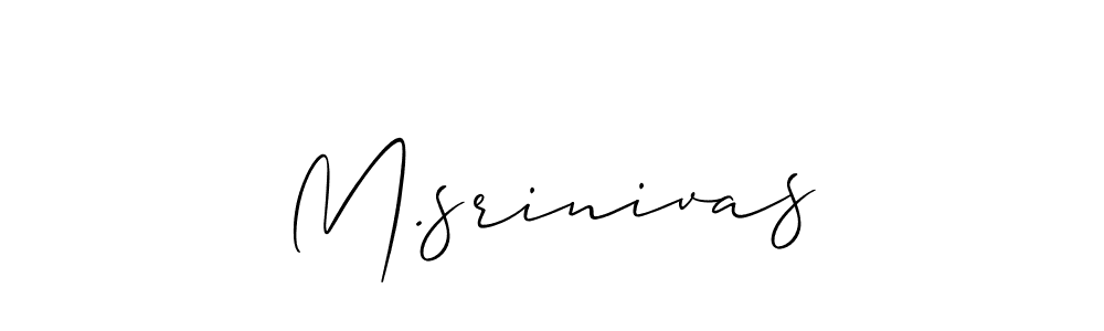 Create a beautiful signature design for name M.srinivas. With this signature (Allison_Script) fonts, you can make a handwritten signature for free. M.srinivas signature style 2 images and pictures png