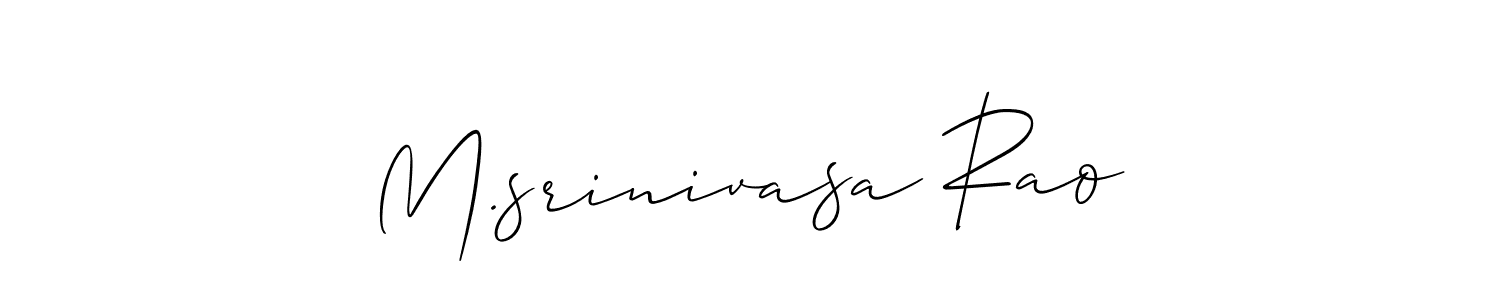 How to make M.srinivasa Rao signature? Allison_Script is a professional autograph style. Create handwritten signature for M.srinivasa Rao name. M.srinivasa Rao signature style 2 images and pictures png