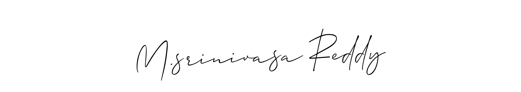 Also You can easily find your signature by using the search form. We will create M.srinivasa Reddy name handwritten signature images for you free of cost using Allison_Script sign style. M.srinivasa Reddy signature style 2 images and pictures png