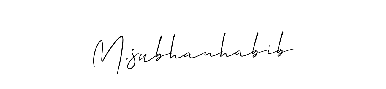 How to make M.subhanhabib signature? Allison_Script is a professional autograph style. Create handwritten signature for M.subhanhabib name. M.subhanhabib signature style 2 images and pictures png