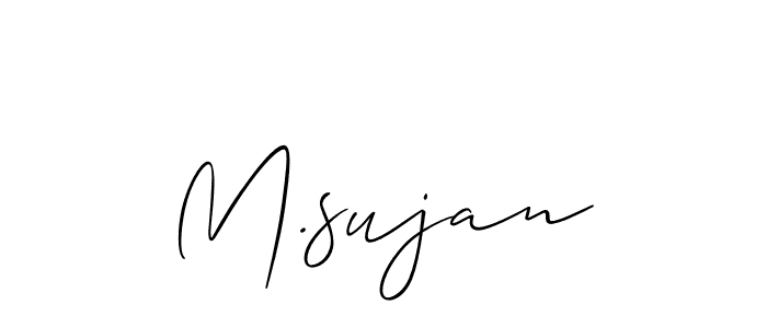 How to make M.sujan signature? Allison_Script is a professional autograph style. Create handwritten signature for M.sujan name. M.sujan signature style 2 images and pictures png