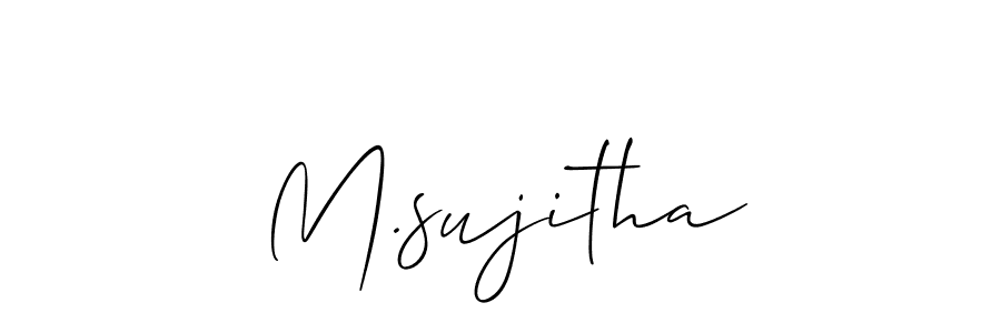 Best and Professional Signature Style for M.sujitha. Allison_Script Best Signature Style Collection. M.sujitha signature style 2 images and pictures png