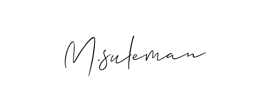 Also You can easily find your signature by using the search form. We will create M.suleman name handwritten signature images for you free of cost using Allison_Script sign style. M.suleman signature style 2 images and pictures png