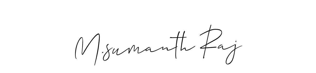 Make a beautiful signature design for name M.sumanth Raj. Use this online signature maker to create a handwritten signature for free. M.sumanth Raj signature style 2 images and pictures png