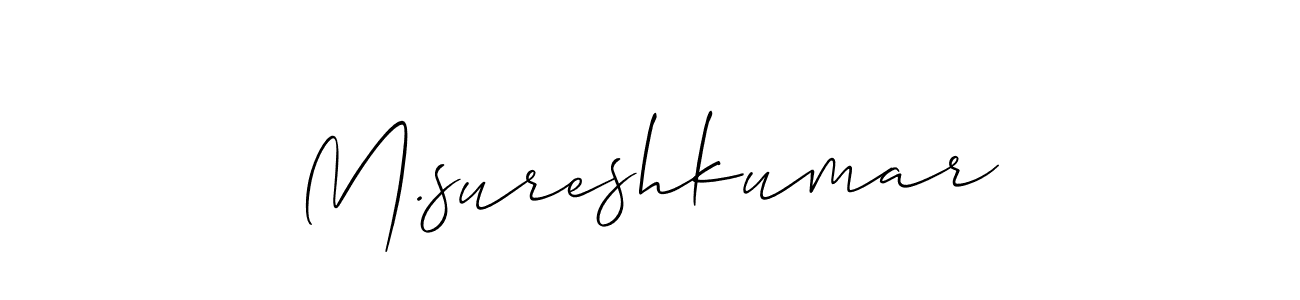 Create a beautiful signature design for name M.sureshkumar. With this signature (Allison_Script) fonts, you can make a handwritten signature for free. M.sureshkumar signature style 2 images and pictures png