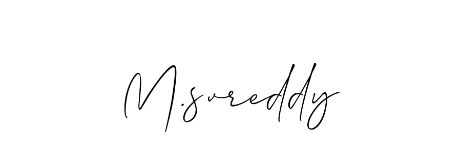 How to make M.svreddy signature? Allison_Script is a professional autograph style. Create handwritten signature for M.svreddy name. M.svreddy signature style 2 images and pictures png