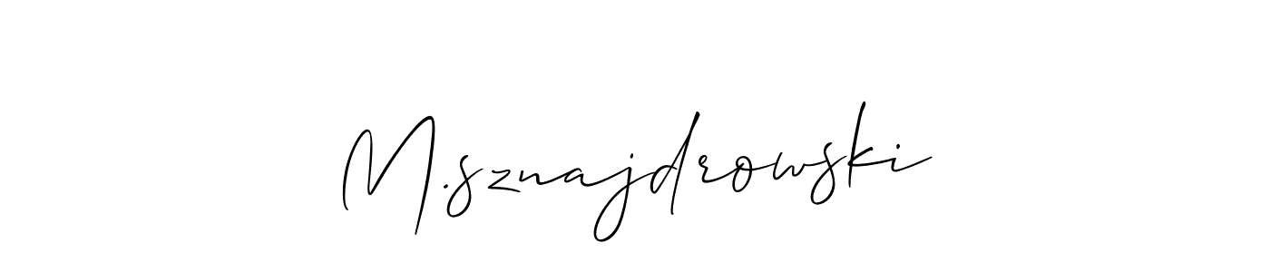 M.sznajdrowski stylish signature style. Best Handwritten Sign (Allison_Script) for my name. Handwritten Signature Collection Ideas for my name M.sznajdrowski. M.sznajdrowski signature style 2 images and pictures png
