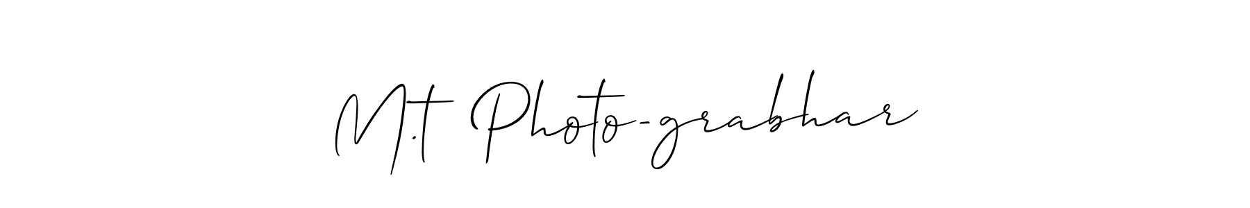 Also You can easily find your signature by using the search form. We will create M.t  Photo-grabhar name handwritten signature images for you free of cost using Allison_Script sign style. M.t  Photo-grabhar signature style 2 images and pictures png