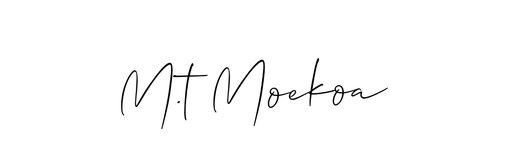 Similarly Allison_Script is the best handwritten signature design. Signature creator online .You can use it as an online autograph creator for name M.t Moekoa. M.t Moekoa signature style 2 images and pictures png