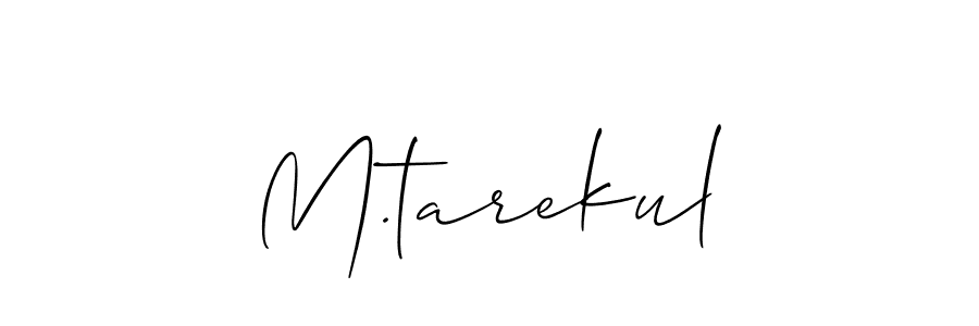 How to make M.tarekul signature? Allison_Script is a professional autograph style. Create handwritten signature for M.tarekul name. M.tarekul signature style 2 images and pictures png