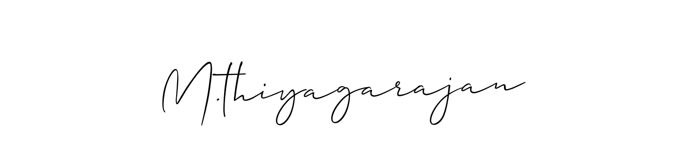 Make a short M.thiyagarajan signature style. Manage your documents anywhere anytime using Allison_Script. Create and add eSignatures, submit forms, share and send files easily. M.thiyagarajan signature style 2 images and pictures png