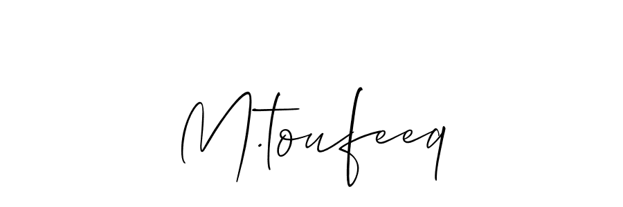 Make a beautiful signature design for name M.toufeeq. Use this online signature maker to create a handwritten signature for free. M.toufeeq signature style 2 images and pictures png