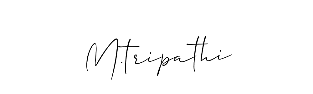 if you are searching for the best signature style for your name M.tripathi. so please give up your signature search. here we have designed multiple signature styles  using Allison_Script. M.tripathi signature style 2 images and pictures png