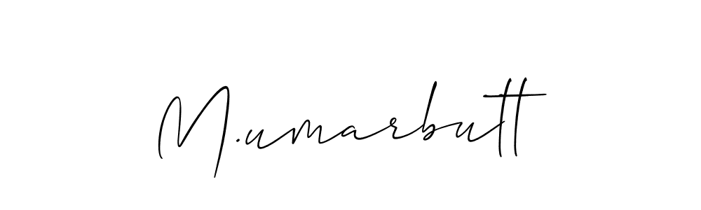 Use a signature maker to create a handwritten signature online. With this signature software, you can design (Allison_Script) your own signature for name M.umarbutt. M.umarbutt signature style 2 images and pictures png