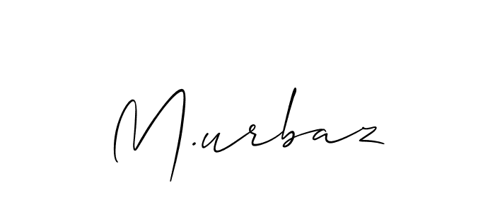 Design your own signature with our free online signature maker. With this signature software, you can create a handwritten (Allison_Script) signature for name M.urbaz. M.urbaz signature style 2 images and pictures png