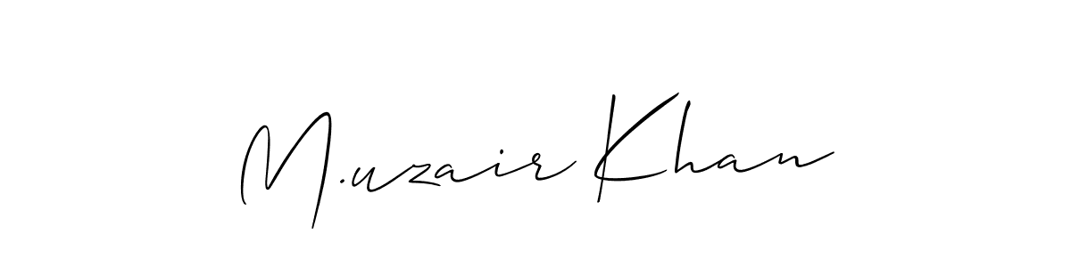 Create a beautiful signature design for name M.uzair Khan. With this signature (Allison_Script) fonts, you can make a handwritten signature for free. M.uzair Khan signature style 2 images and pictures png