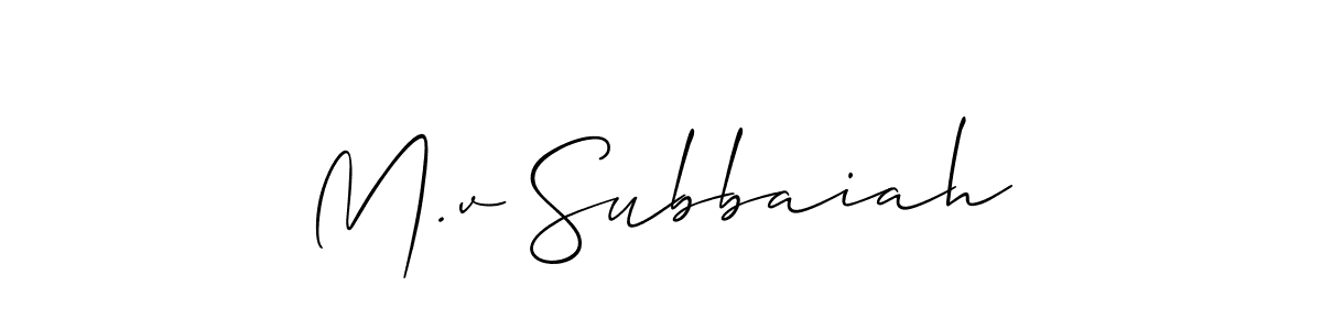 See photos of M.v Subbaiah official signature by Spectra . Check more albums & portfolios. Read reviews & check more about Allison_Script font. M.v Subbaiah signature style 2 images and pictures png