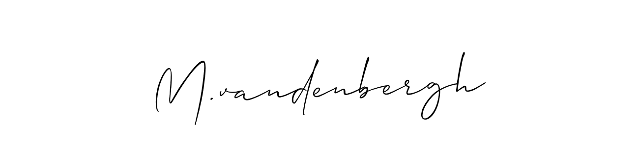 How to Draw M.vandenbergh signature style? Allison_Script is a latest design signature styles for name M.vandenbergh. M.vandenbergh signature style 2 images and pictures png