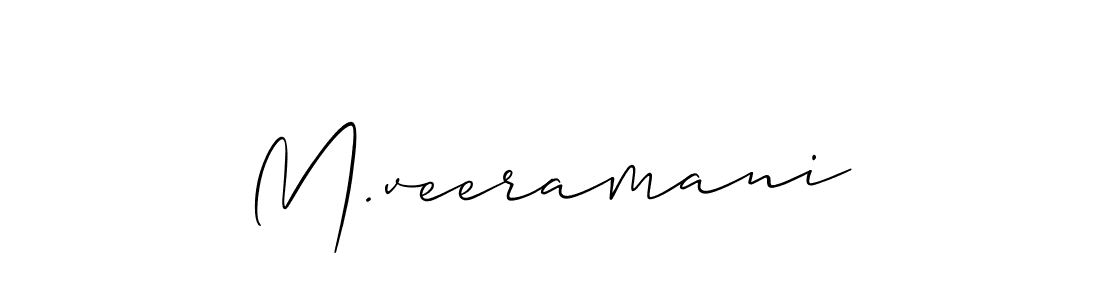 if you are searching for the best signature style for your name M.veeramani. so please give up your signature search. here we have designed multiple signature styles  using Allison_Script. M.veeramani signature style 2 images and pictures png