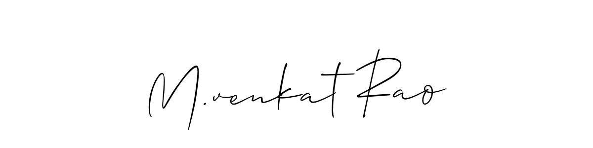 if you are searching for the best signature style for your name M.venkat Rao. so please give up your signature search. here we have designed multiple signature styles  using Allison_Script. M.venkat Rao signature style 2 images and pictures png