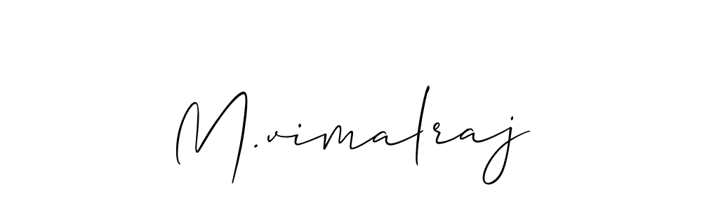 Best and Professional Signature Style for M.vimalraj. Allison_Script Best Signature Style Collection. M.vimalraj signature style 2 images and pictures png